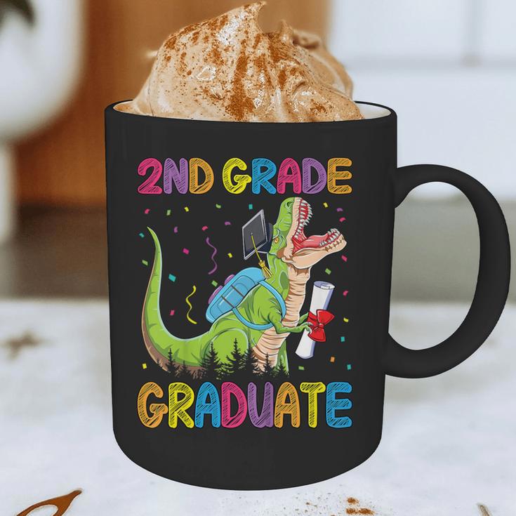 Kids 2nd Grade Graduate Dinosaur Trex 2nd Grade Graduation Graphic Print Coffee Mug