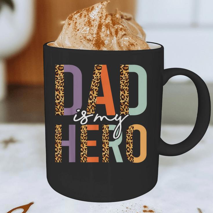 Kids Fathers Day Shirt For Son Daughter My Dad Is My Hero Graphic Print Coffee Mug