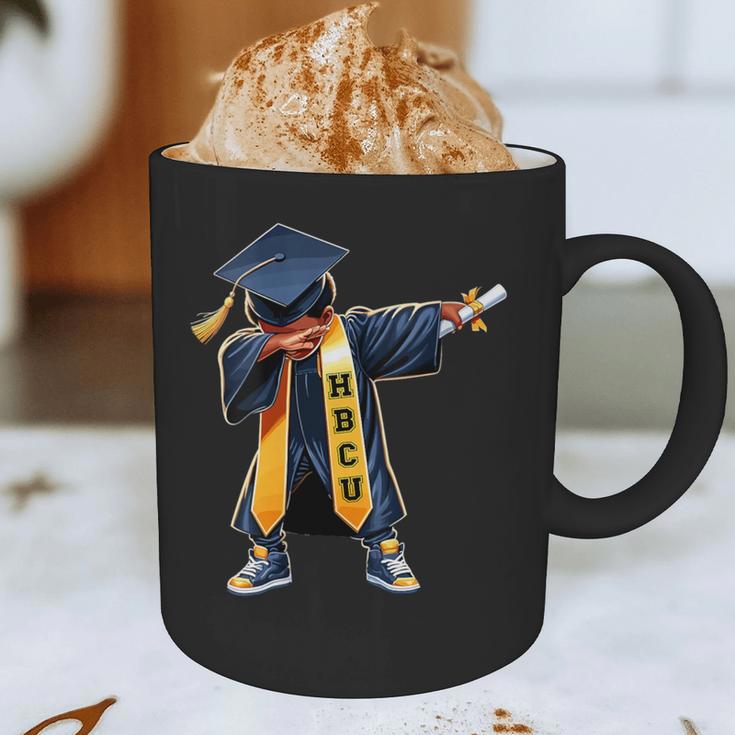 Kids HBCU Boys Grad Dabbing Graduation Graphic Print Coffee Mug