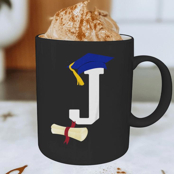 Kids Initial J Letter For Boys Preschool Graduation Kindergarten Graphic Print Coffee Mug