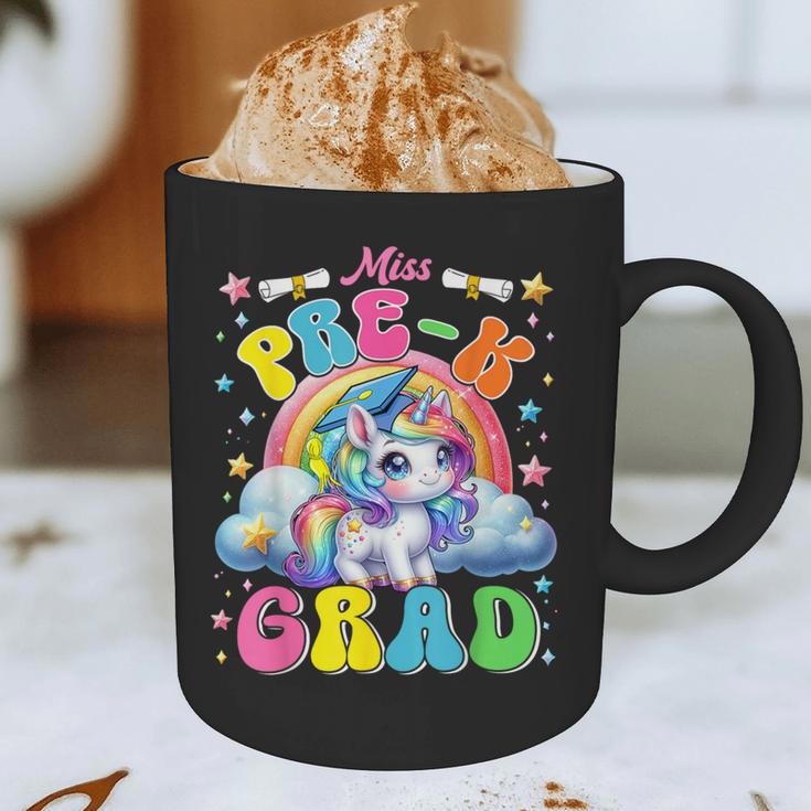 Kids Miss Pre-K Grad Graduation Cute Unicorn Rainbow Girls Graphic Print Coffee Mug