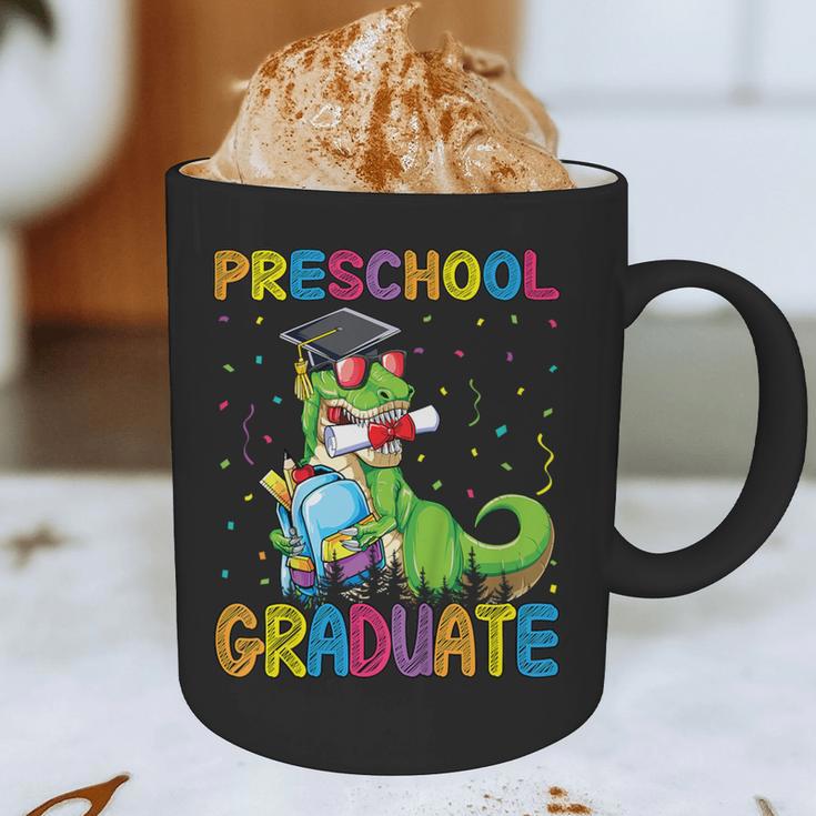 Kids Preschool Graduate T-Rex Dinosaur Preschool Graduation Graphic Print Coffee Mug