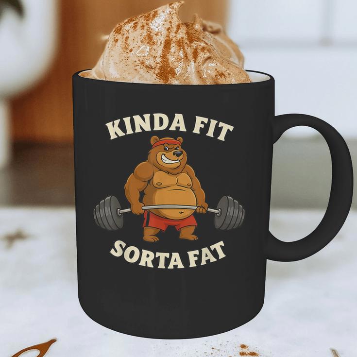Kinda Fit Sorta Fat Gym Dad BOD Workout Apparel Graphic Print Coffee Mug