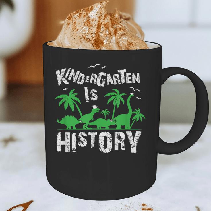 Kindergarten Is History Dinosaur Graduation Graphic Print Coffee Mug