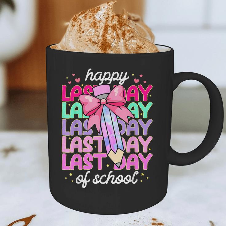 Last Day Of School Shirt Coquette Bow School Graduation Graphic Print Coffee Mug
