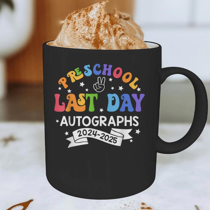 Last Day Of School Year 2025 Preschool Autograph Graduation Graphic Print Coffee Mug