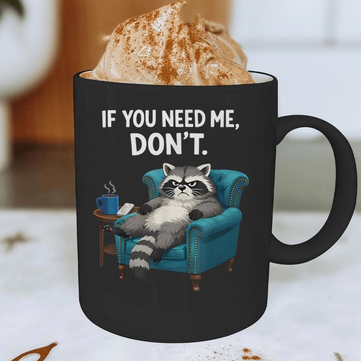 Lazy Raccoon Sarcastic Introvert Humor Japanese Animal Graphic Print Coffee Mug