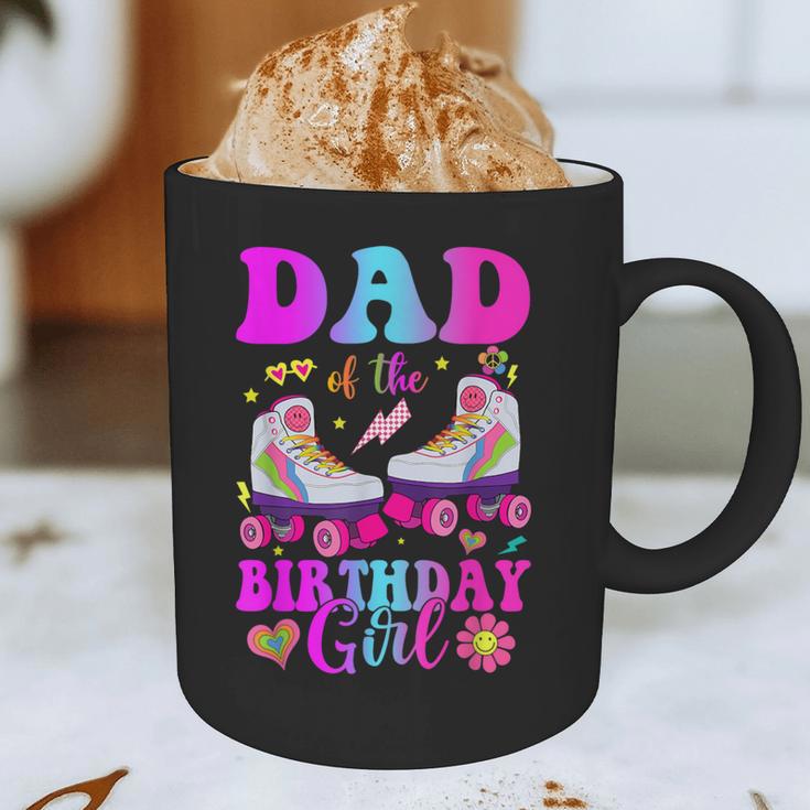 Let's Roll Dad Of The Birthday Girl Roller Skate Birthday Graphic Print Coffee Mug