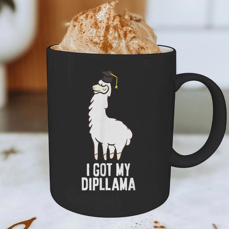 LLama Graduation I Got My Dipllama Cute Llama Graphic Print Coffee Mug