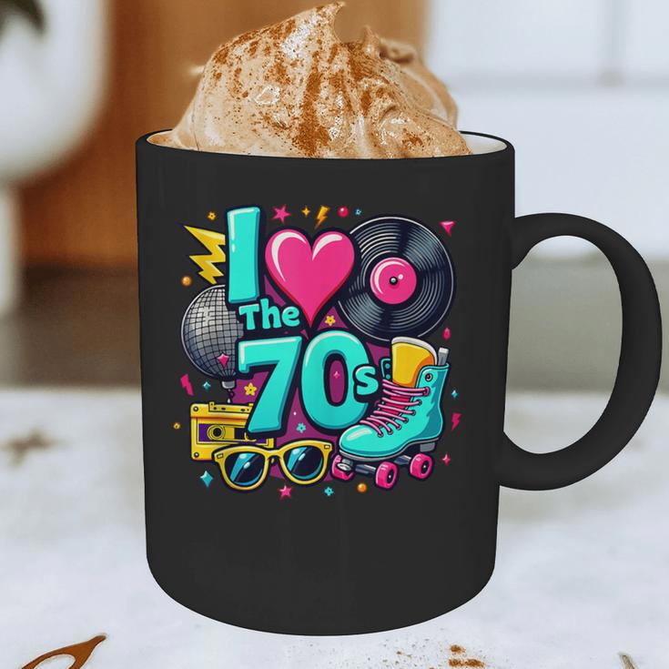 I Love The 70s Vintage Cassette Roller Vinyl Nostalgia 70s Graphic Print Coffee Mug