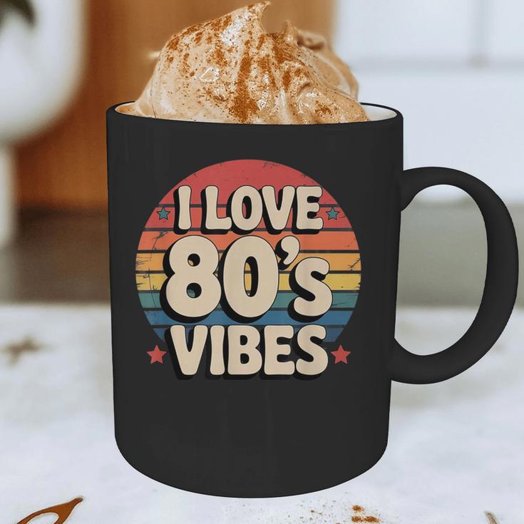 I Love 80’s Vibes Retro 80s Style Vintage Sunset Nostalgia Graphic Print Coffee Mug