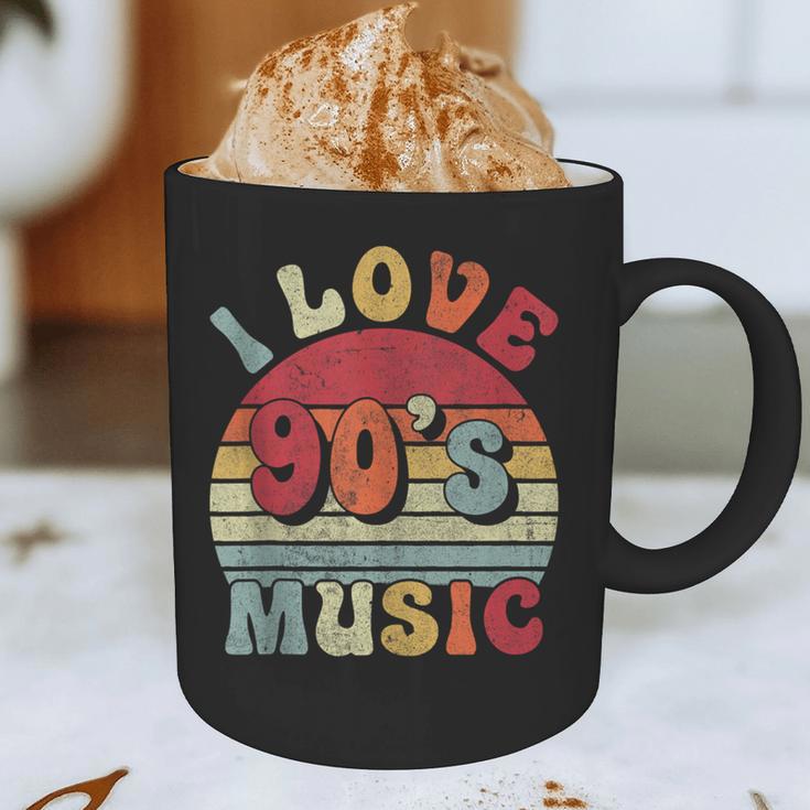I Love 90's Music Retro Style Nostalgia Cassette 1990s Party Graphic Print Coffee Mug