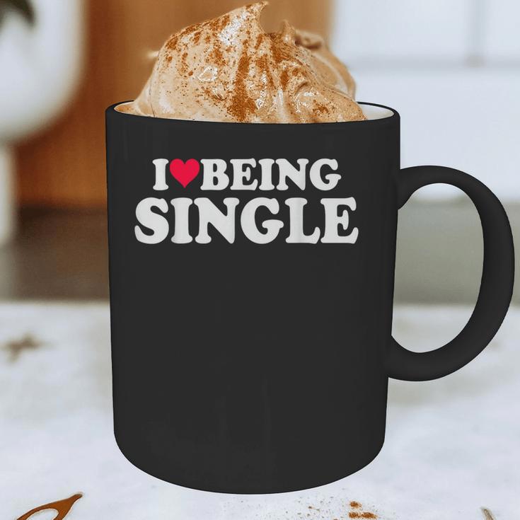 I Love Being Single Red Heart Anxious & Introvert Girl Club Graphic Print Coffee Mug