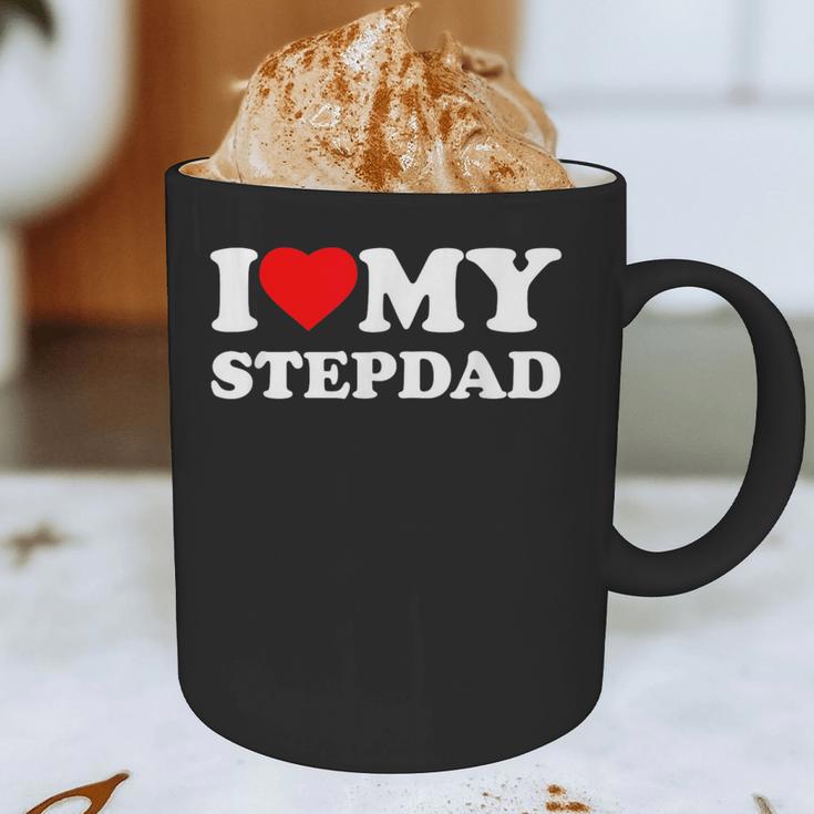 I Love My Step-Dad Heart Family Grandpa StepDad Bonus Dad Graphic Print Coffee Mug