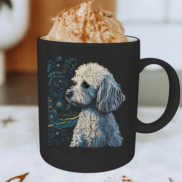 Maltipoo Starry Night Van Gogh Maltipoo Mom Dad Owner Graphic Print Coffee Mug