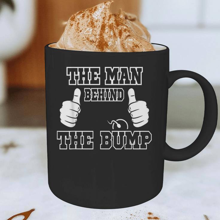 The Man Behind The Bump Baby Shower Shirts For Mom And Dad Graphic Print Coffee Mug