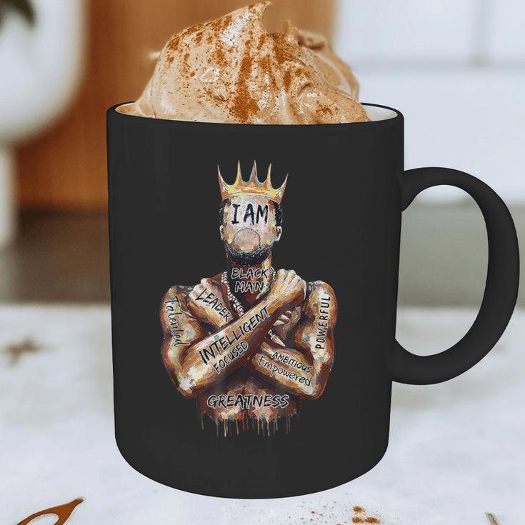 I Am Man King Powerful Dad Afro Melanin Black History Graphic Print Coffee Mug
