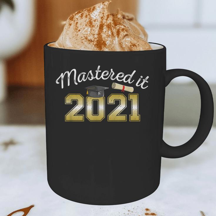 Master's Degree 2021 Graduate Mastered It Graduation Graphic Print Coffee Mug