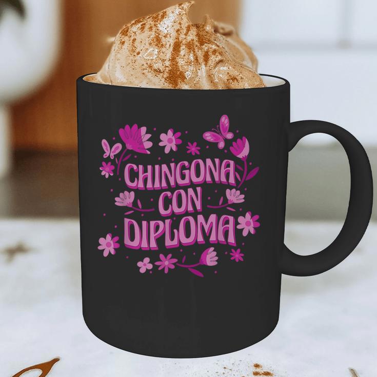 Masters Graduation Educated Latina Chingona Con Diploma Graphic Print Coffee Mug