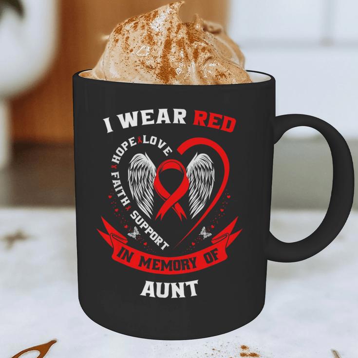In Memory Of Aunt Heart Disease American Heart Month Graphic Print Coffee Mug