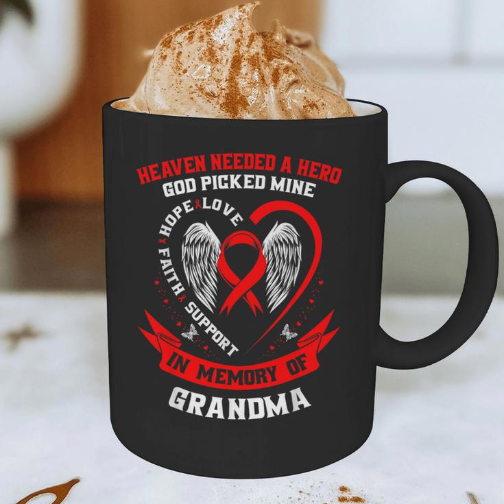 In Memory Of Grandma Heart Disease Awareness Month Memorial Graphic Print Coffee Mug
