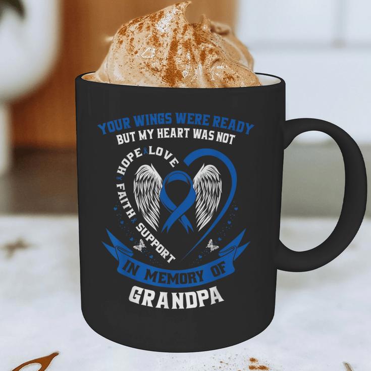 In Memory Of Grandpa Colon Cancer Awareness Uplifting Graphic Print Coffee Mug In Memory Of Grandpa Colon Cancer Awareness Uplifting Graphic Print Coffee Mug