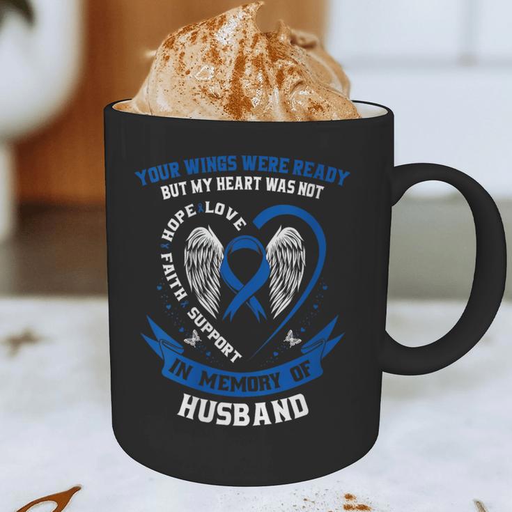 In Memory Of Husband Colon Cancer Awareness Uplifting Graphic Print Coffee Mug In Memory Of Husband Colon Cancer Awareness Uplifting Graphic Print Coffee Mug
