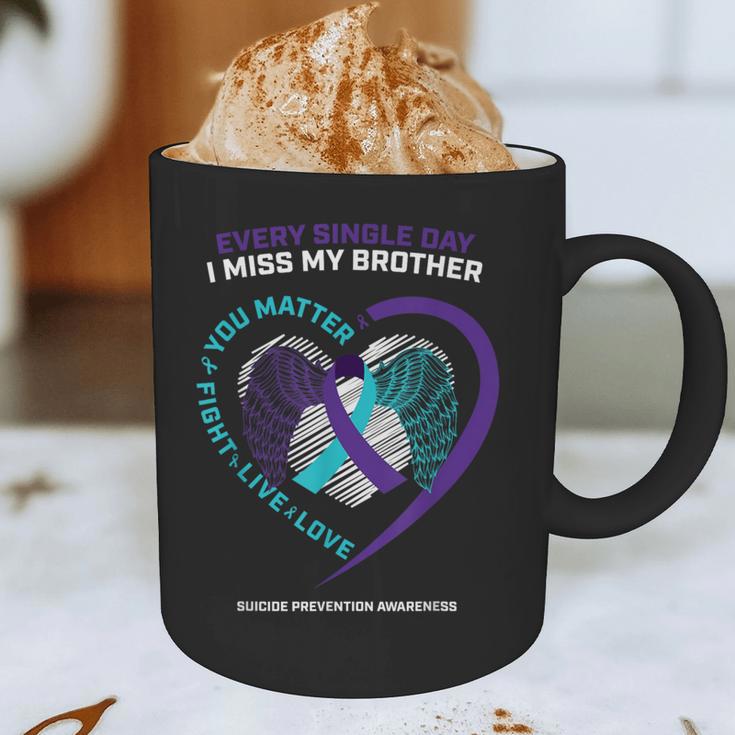 In Memory Of I Miss My Brother Suicide Prevention Awareness Graphic Print Coffee Mug