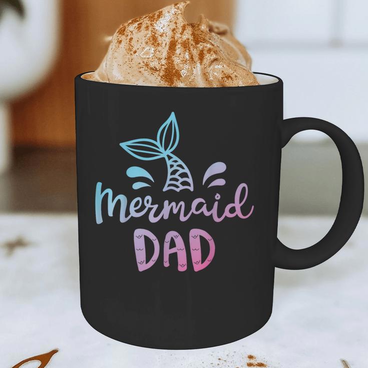 Mermaid Dad Merman Daddy Dad Family Matching Birthday Graphic Print Coffee Mug