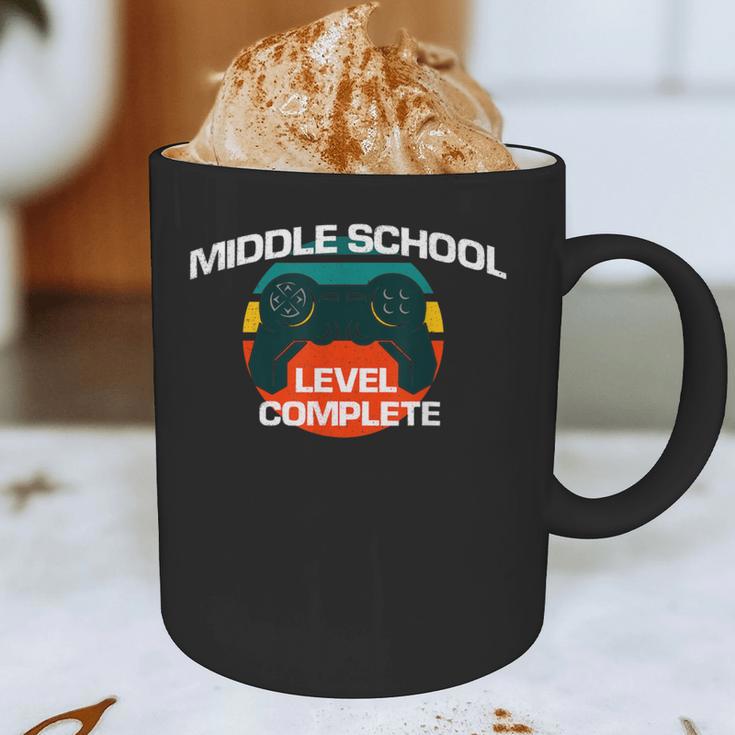 Middle School Graduation Gaming Vintage Level Complete Graphic Print Coffee Mug
