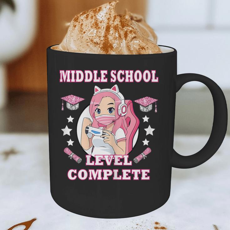 Middle School Level Complete Gaming Graduation Anime Girl Graphic Print Coffee Mug