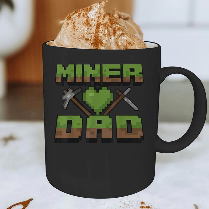 Miner Dad Birthday Boy Party Video Gamer Pixel Graphic Print Coffee Mug