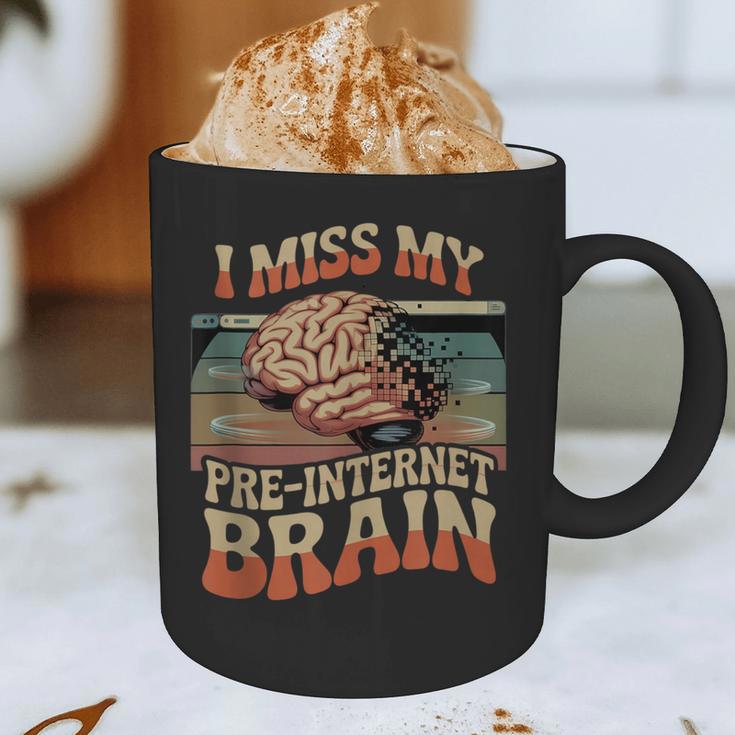 I Miss My Pre-Internet Brain Digital Nostalgia Retro Graphic Print Coffee Mug