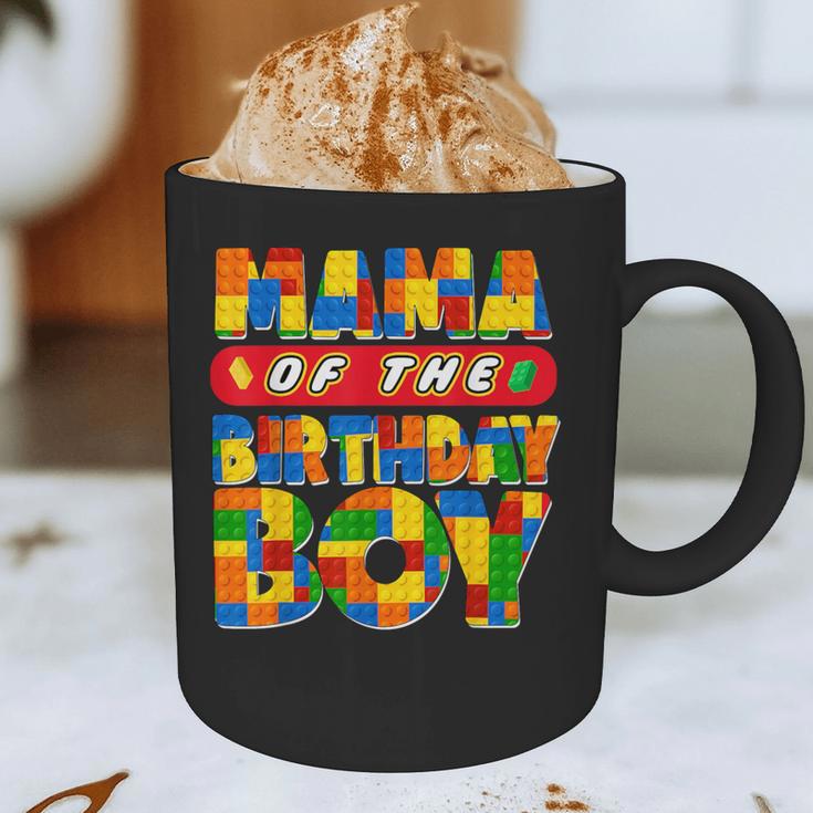 Mom And Dad Mama Birthday Boy Building Bricks Family Party Graphic Print Coffee Mug