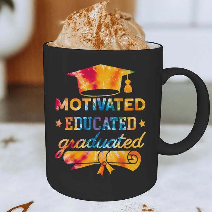 Motivated Educated Graduated Graduation Graphic Print Coffee Mug