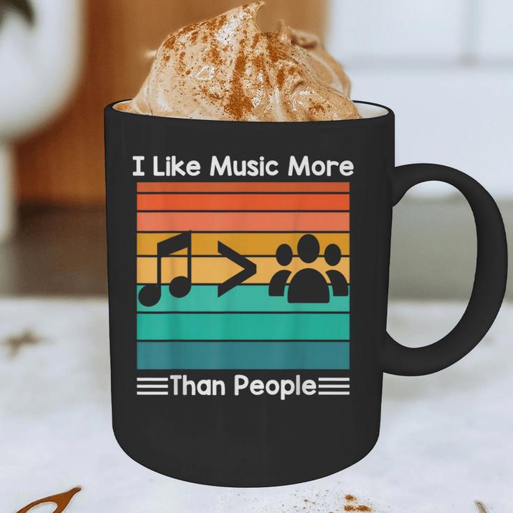 I Like Music More Than People Introvert Saying Quote Graphic Print Coffee Mug