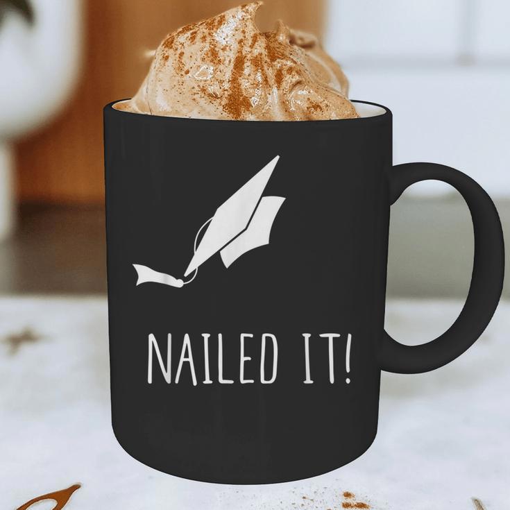 Nailed It Shirt Cute Graduation Grad Cap Graphic Print Coffee Mug