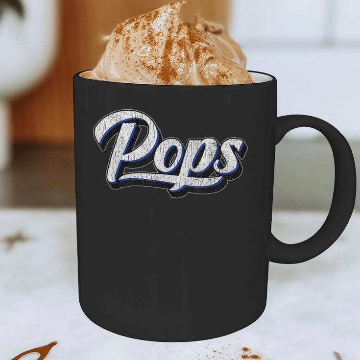 New Grandpa For Dad Called Pops Graphic Print Coffee Mug