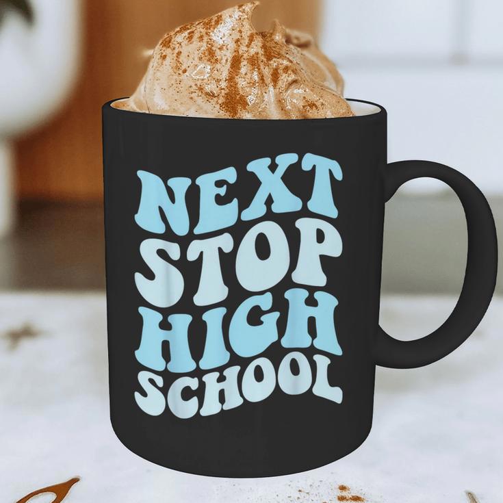 Next Stop High School Elementary School Graduation 2025 Graphic Print Coffee Mug