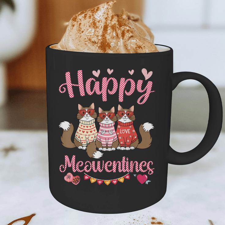 Norwegian Forest Cat Happy Meowentines Valentine Dad Mom Graphic Print Coffee Mug