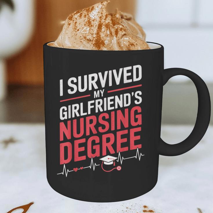 Nurse Graduation I Survived My Girlfriends Nursing Degree Graphic Print Coffee Mug