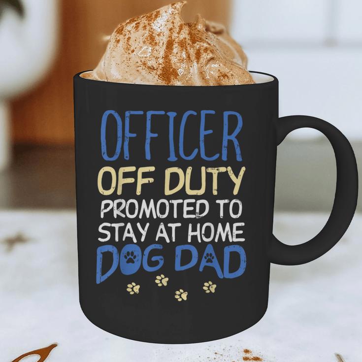 Officer Off Duty Dog Dad Cop Police Retirement Graphic Print Coffee Mug