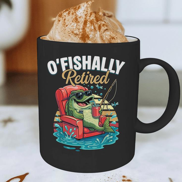 O'Fishally Retired Fishing Retirement Fisherman Dad Graphic Print Coffee Mug