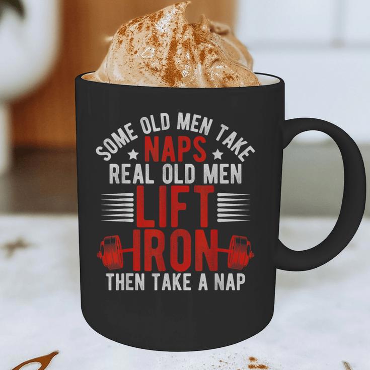 Old Men Gag Workout Gym Fitness Exercise Weightlifting Dad Graphic Print Coffee Mug