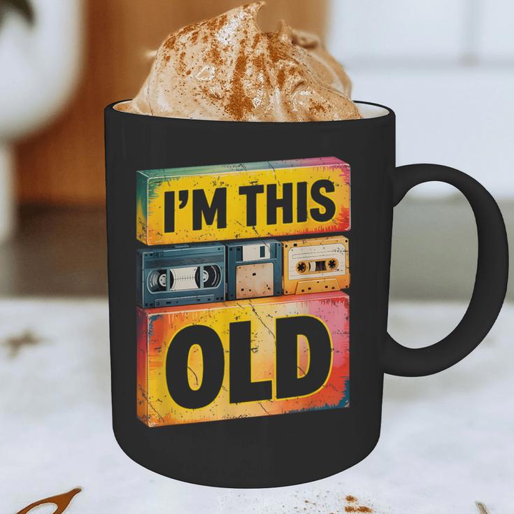 Im This Old Retro 80s 90s VHS Cassette Floppy Disk Nostalgia Graphic Print Coffee Mug