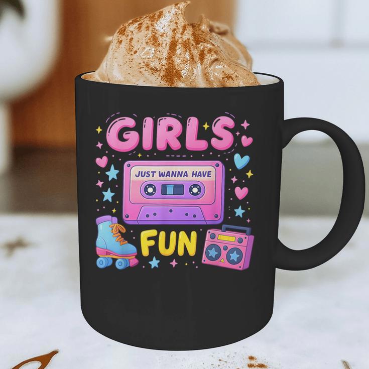 Old School Memory Girls Just Wanna Have Fun Artwork Graphic Print Coffee Mug Old School Memory Girls Just Wanna Have Fun Artwork Graphic Print Coffee Mug
