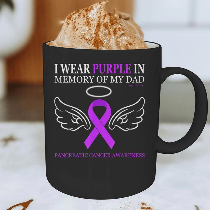 Pancreatic Cancer I Wear Purple In Memory Of My Dad Graphic Print Coffee Mug