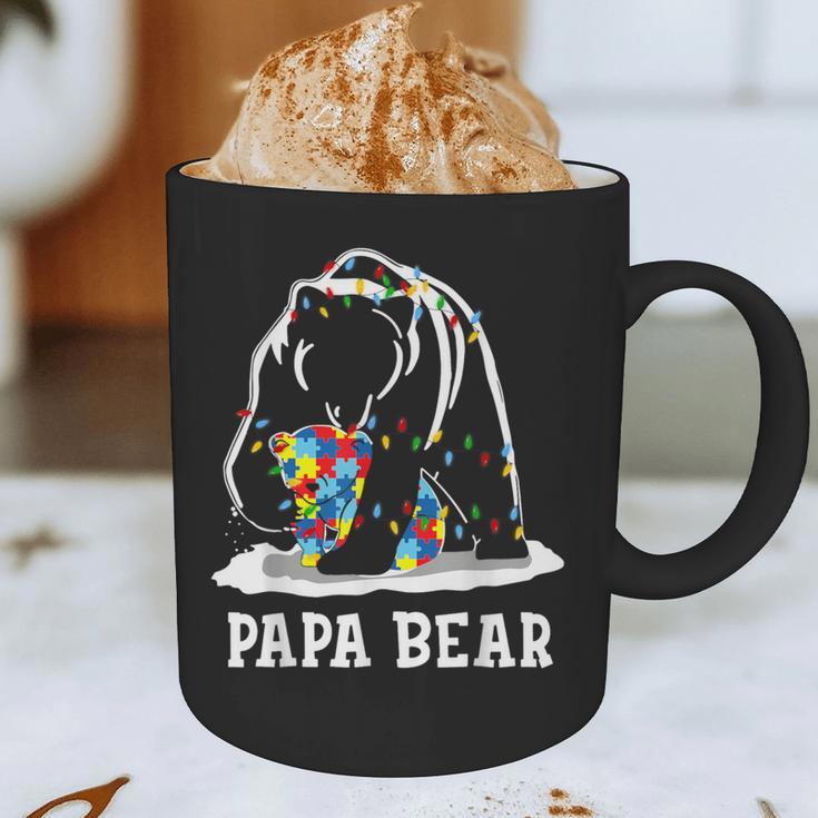 Papa Bear Autism Awareness Autism Matching Family Dad Graphic Print Coffee Mug