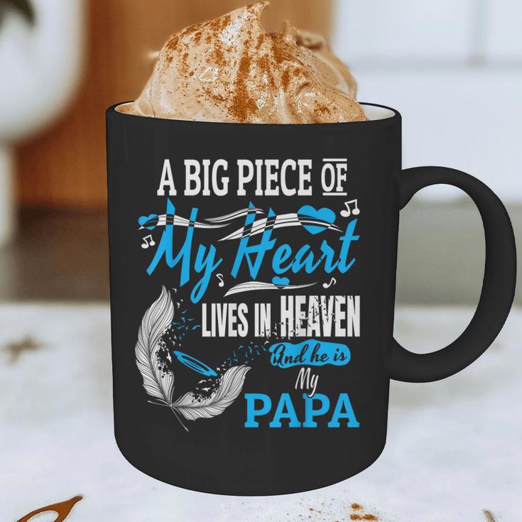 My Papa Lives In Heaven Shirt Memorial Day Papa Dad Grandpa Graphic Print Coffee Mug