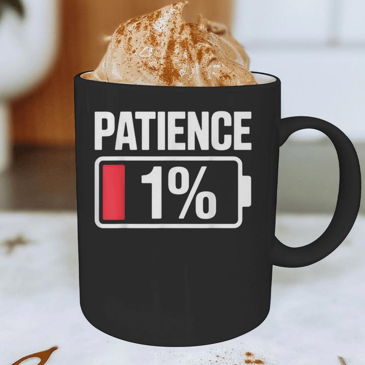 Patience 1 Battery Low Mood Tired Introvert Humor Graphic Print Coffee Mug